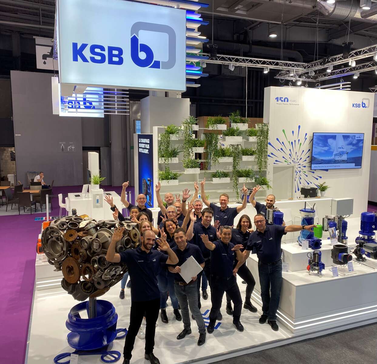 Four colleagues talking to each other