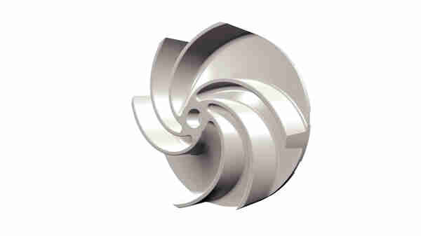 Illustration of a free-flow impeller