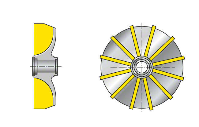 Fig. 14 Impeller: Free-flow impeller