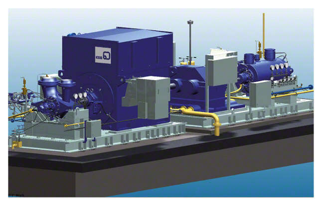 Fig. 1 Boiler feed pump: Model with VP-EM-RG-HP layout
