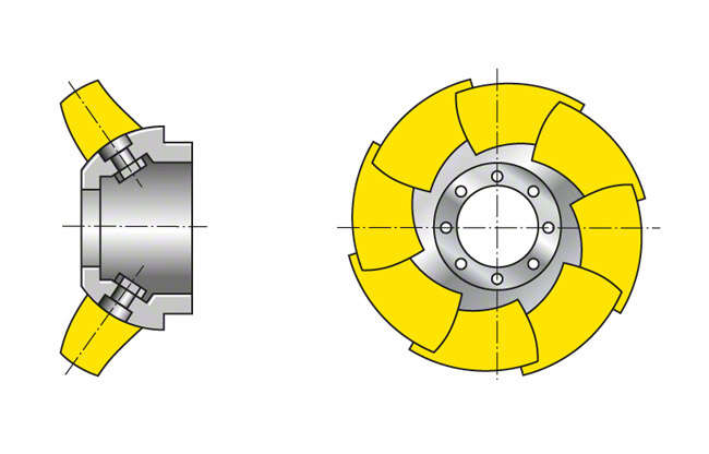 Fig. 4 Impeller: Mixed flow impeller (mixed flow propeller)