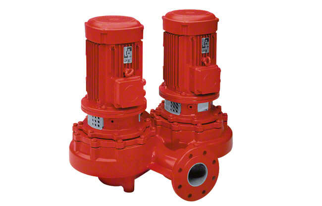 Fig. 2 In-line pump: Twin-circulator pump with IEC frame motors