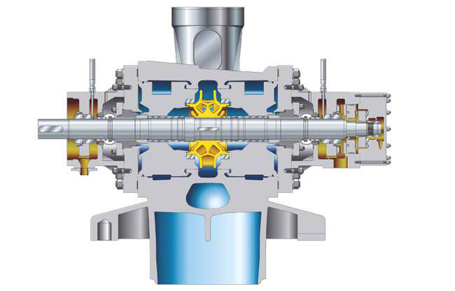 Fig. 6 Boiler feed pump: Double-suction reactor feed pump made of cast iron
