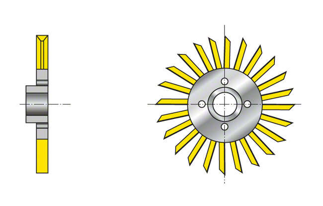 Fig. 1 Star impeller: Star impeller for side channel pump