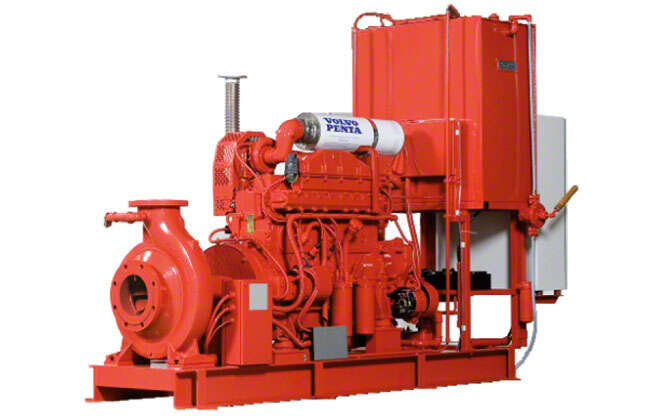 Fig. 2 Fire-fighting pump: Stationary unit with combustion engine