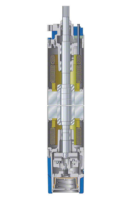 Fig. 1 Submersible motor: For driving a submersible borehole pump
