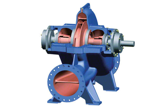Fig. 1 Cargo oil pump: Horizontal axially split double-suction volute casing pump with radial impeller