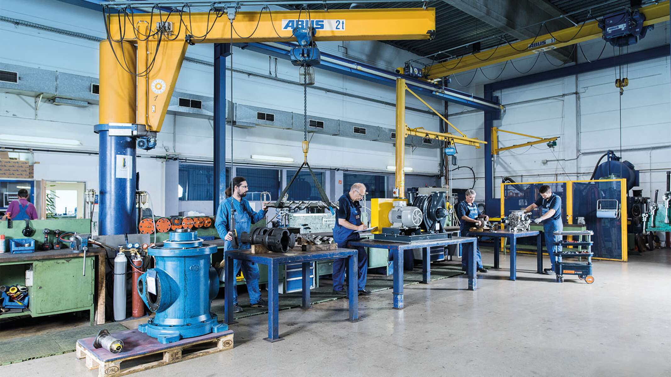 Werkstatt von PMS-BERCHEM im Service-Center Neuss