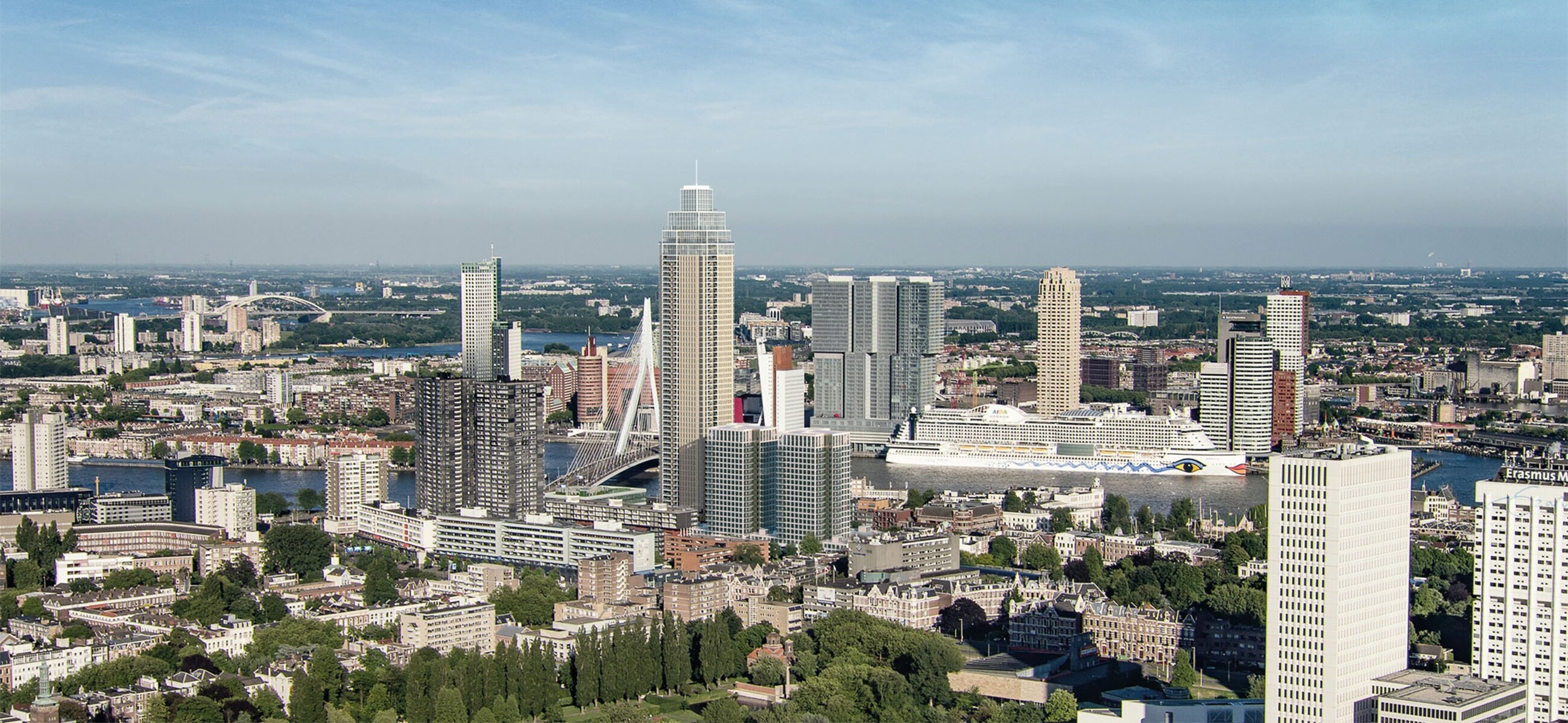 Das mit KSB-Pumpen ausgerüstet „Zalmhaventoren“ ist das höchste Gebäude in den Benelux-Ländern.