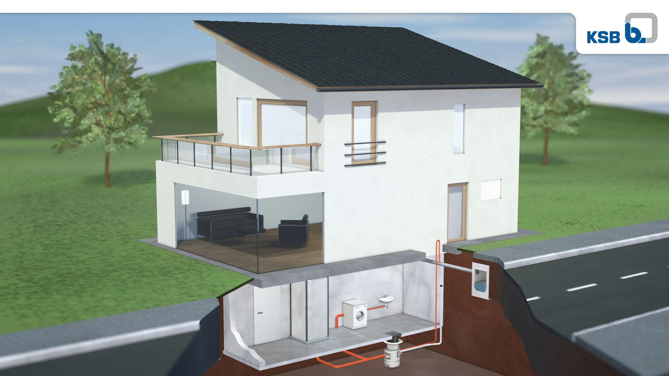 Video Einsatz einer Schmutzwasserhebeanlage am Beispiel AmaDrainer-Box