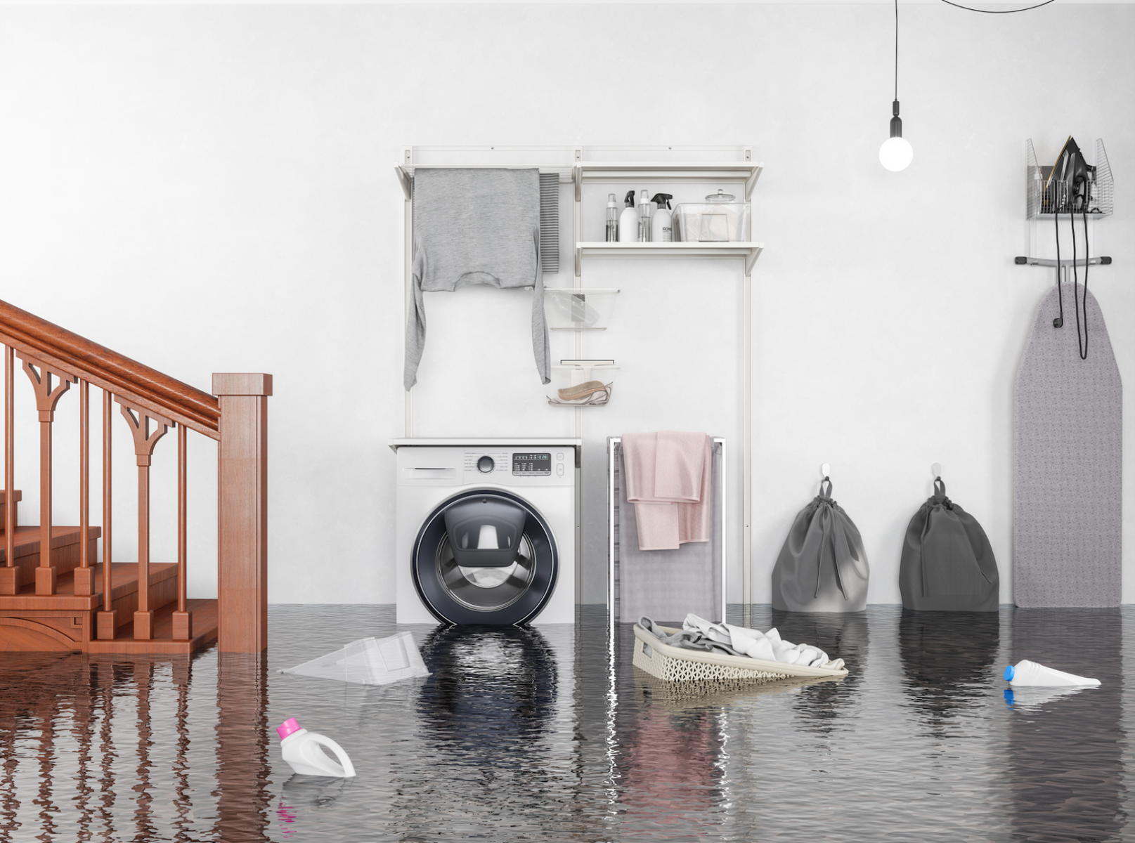 Water in the basement: effective backflow protection helps prevent it.