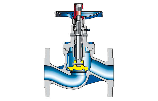  Fig. 1 Bellows: Globe valve, stem sealed by bellows