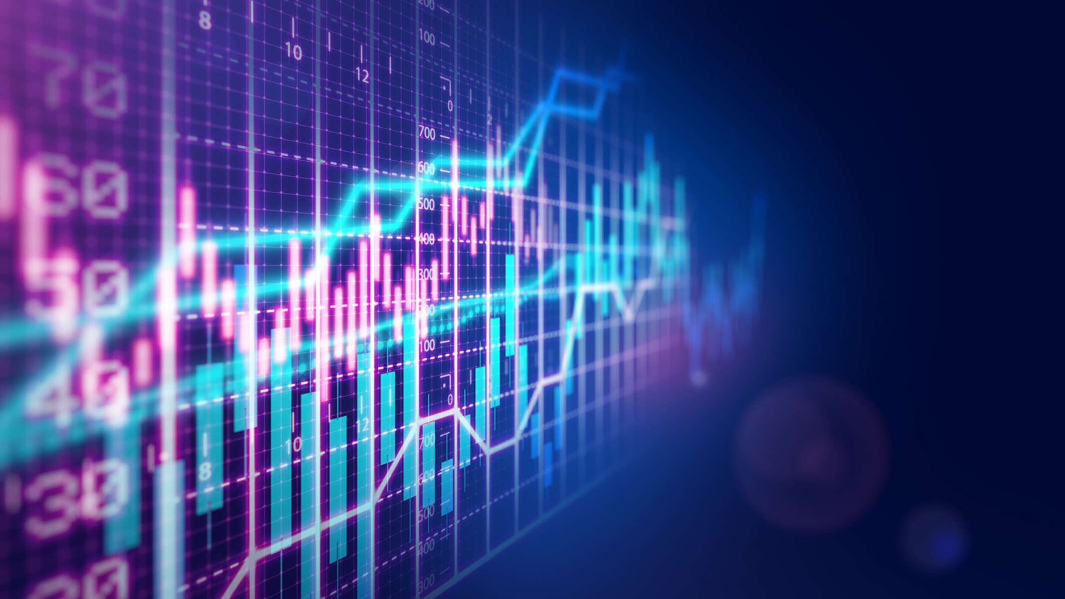 Blauw gloeiende glasvezelkabels, als een beeld voor het onderwerp digitalisering