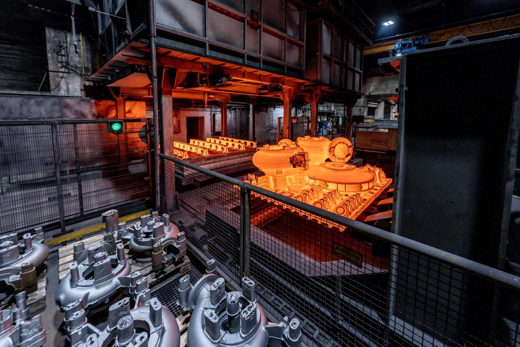 Rohgussstücke in der KSB-Gießerei in Pegnitz