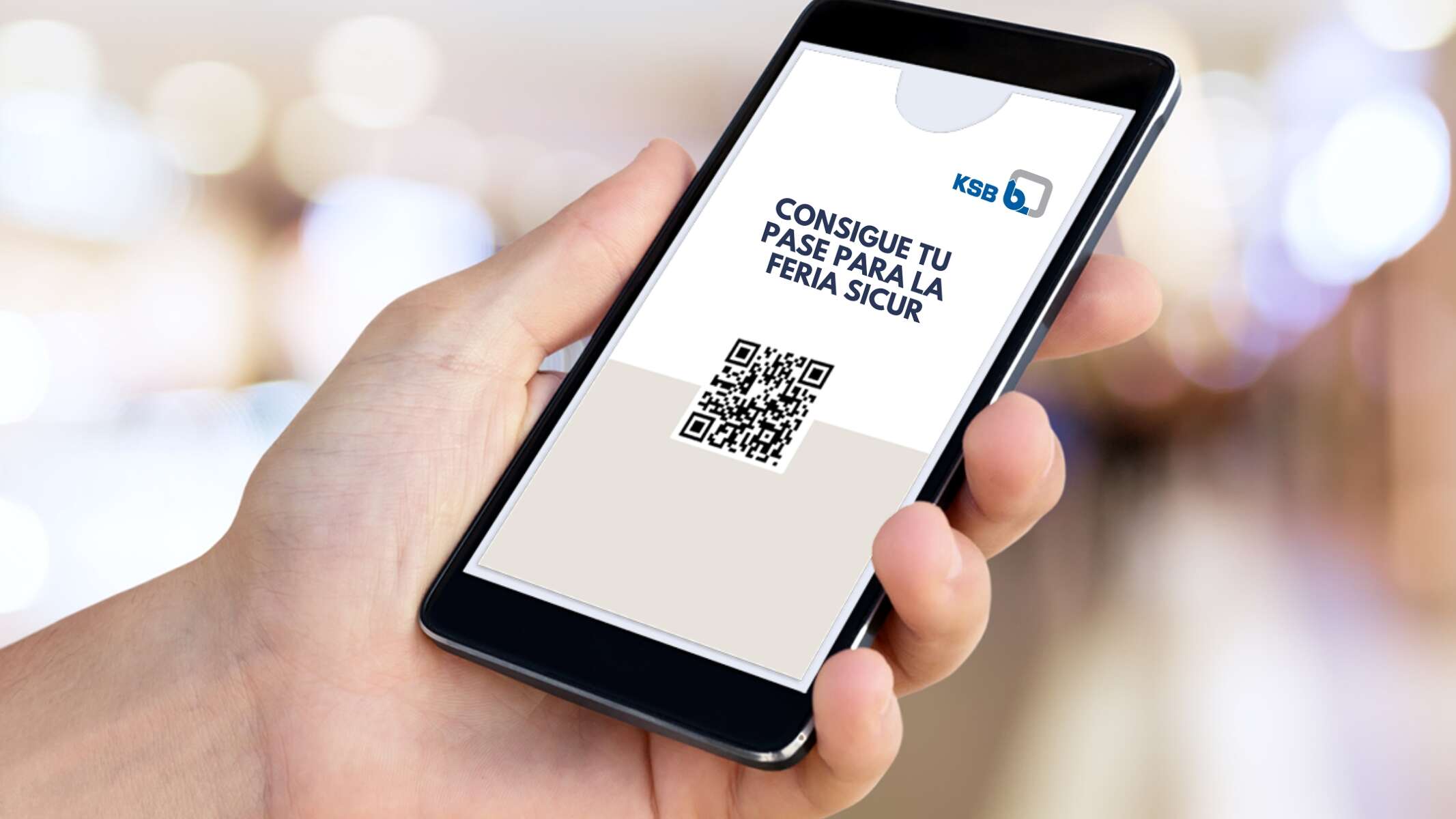 Alt tag: smartphone displaying a BrauBeviale ticket on its screen