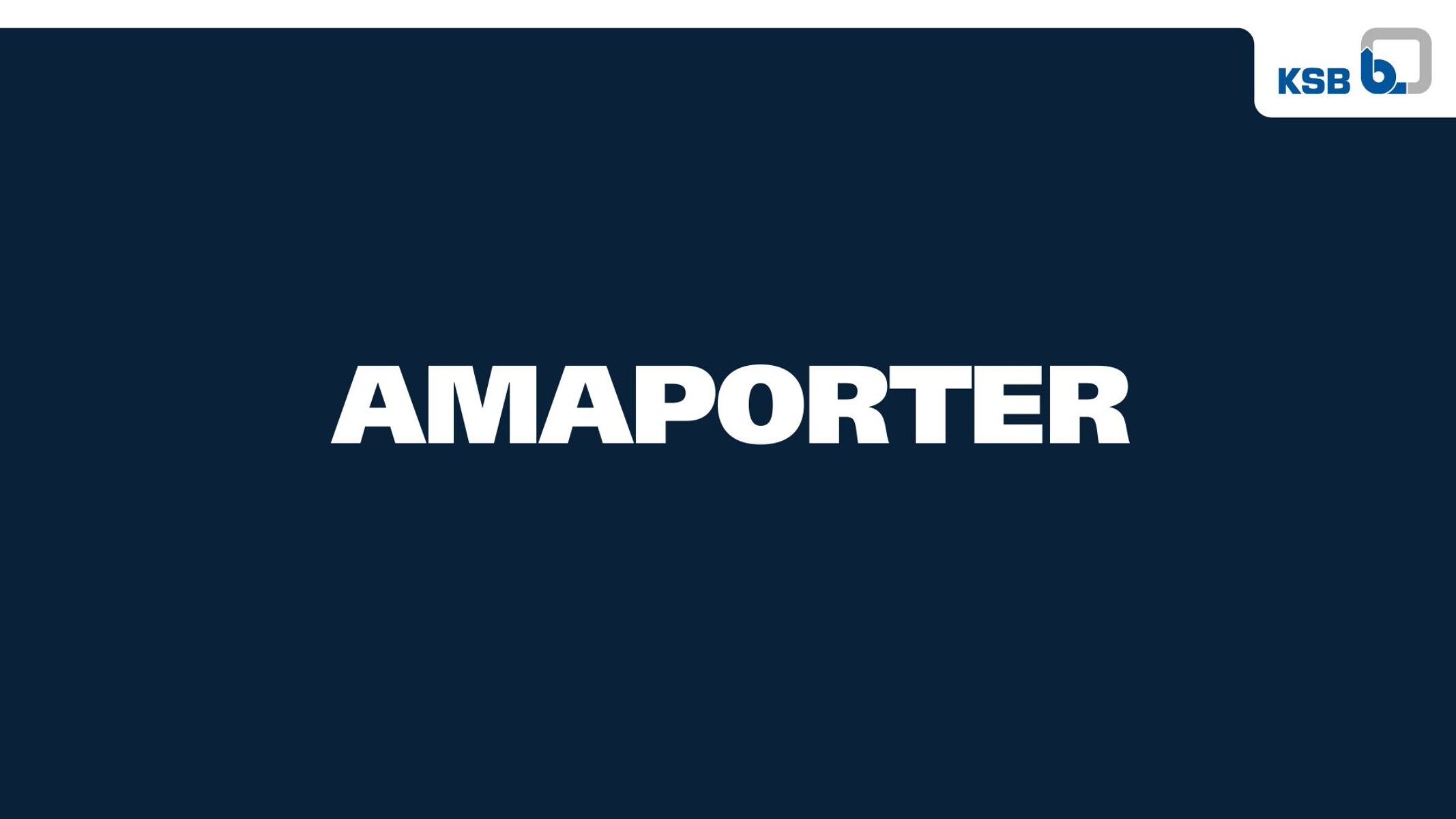 KSB AmaPorter video: Easy. For everyone.