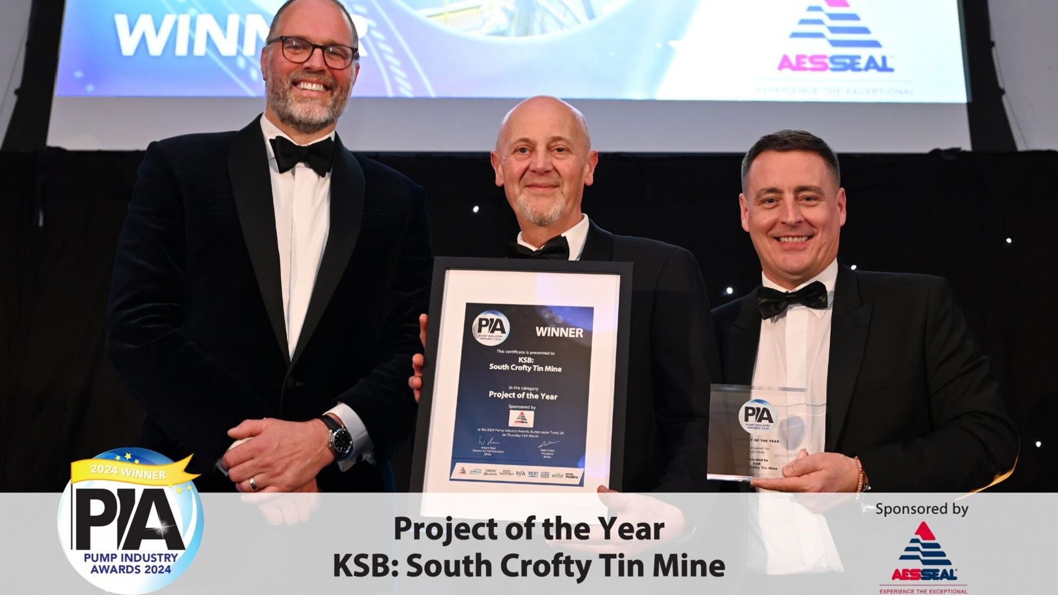 Pump Industry Awards: KSB win the Project of the Year award with South Crofty Tin Mine