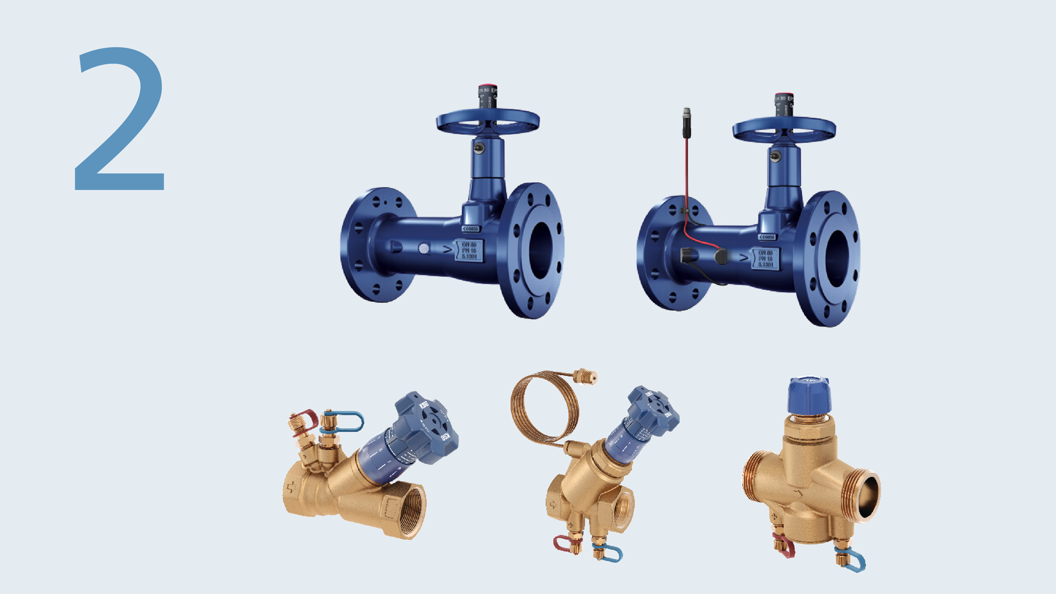 Balancing valves of the BOA-Control type series
