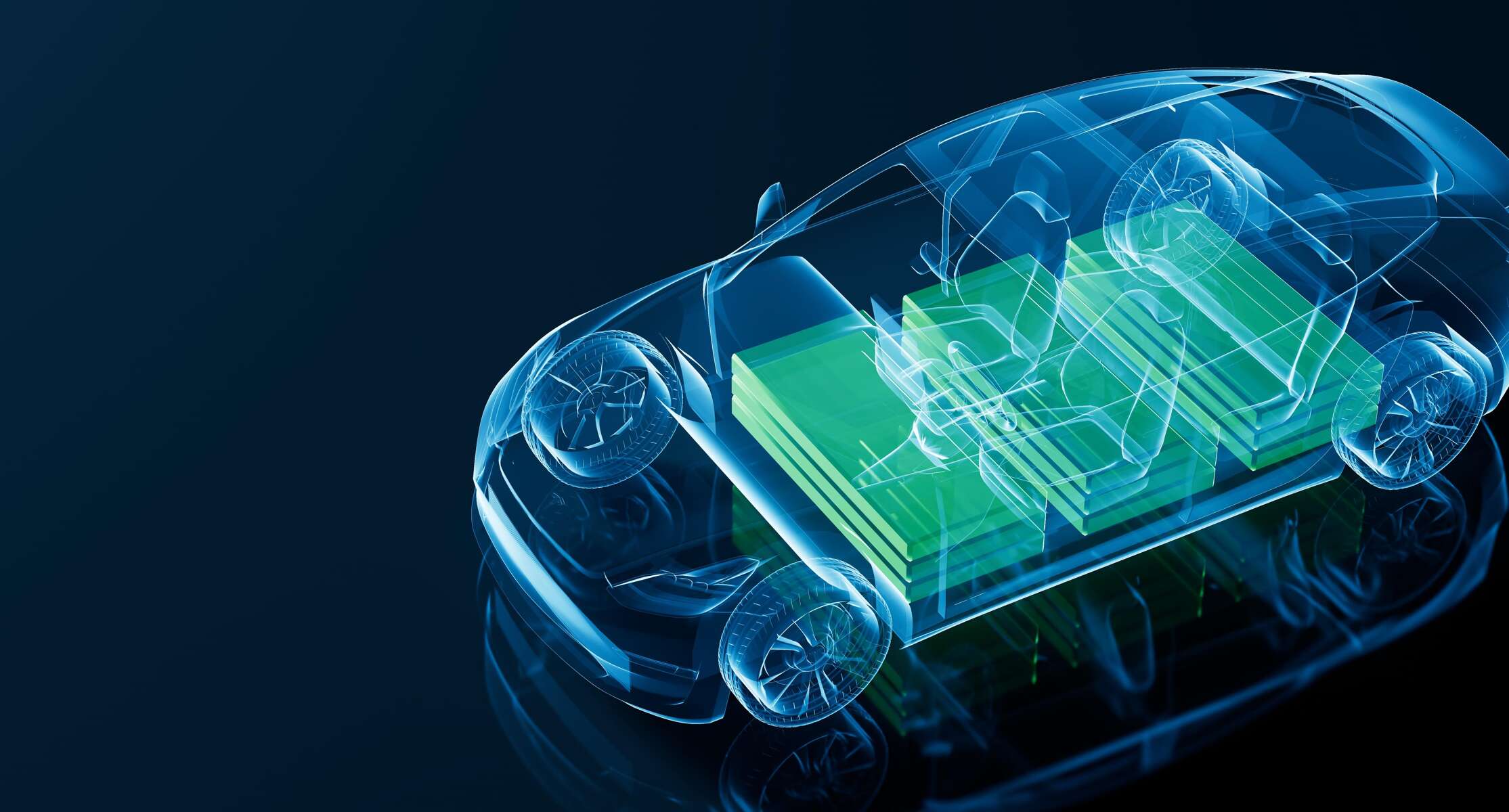 An infographic showing where batteries are positioned in an electric vehicle
