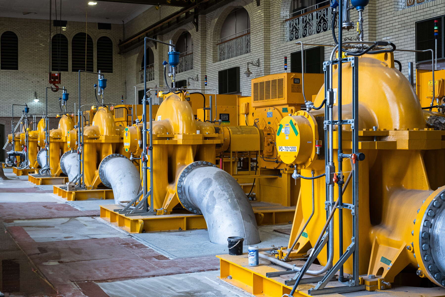 Pumps at the Atwater pumping station in Montreal