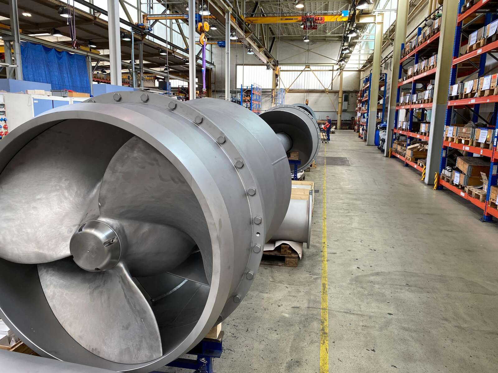 Pumpen vom Typ SEZ 1400 im KSB-Werk Bremen bestimmt für das irische Kraftwerk Moneypoint