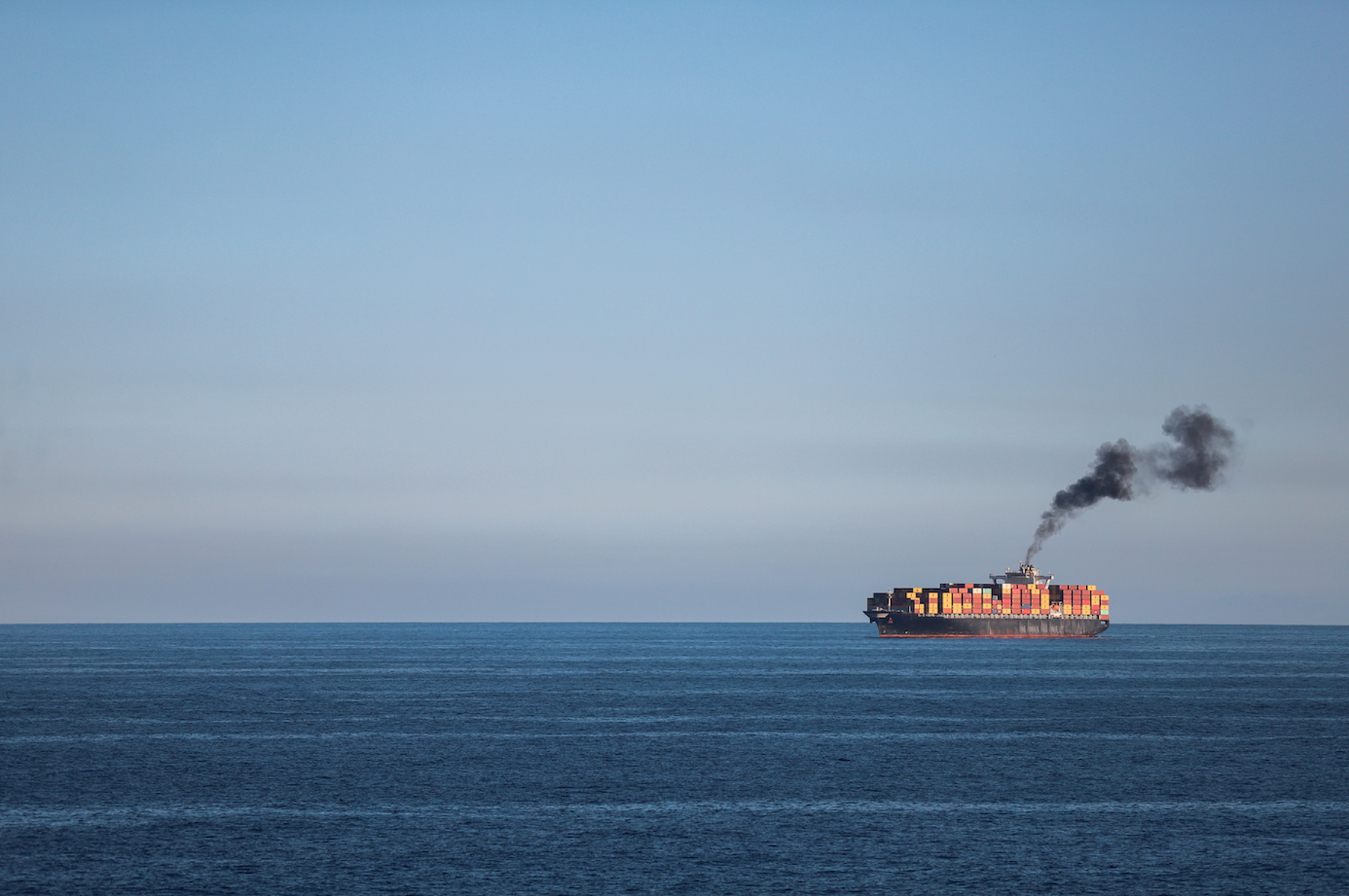 Many freighters run on heavy fuel oil, a cheap but highly toxic waste product from refineries that produces a lot of CO2.