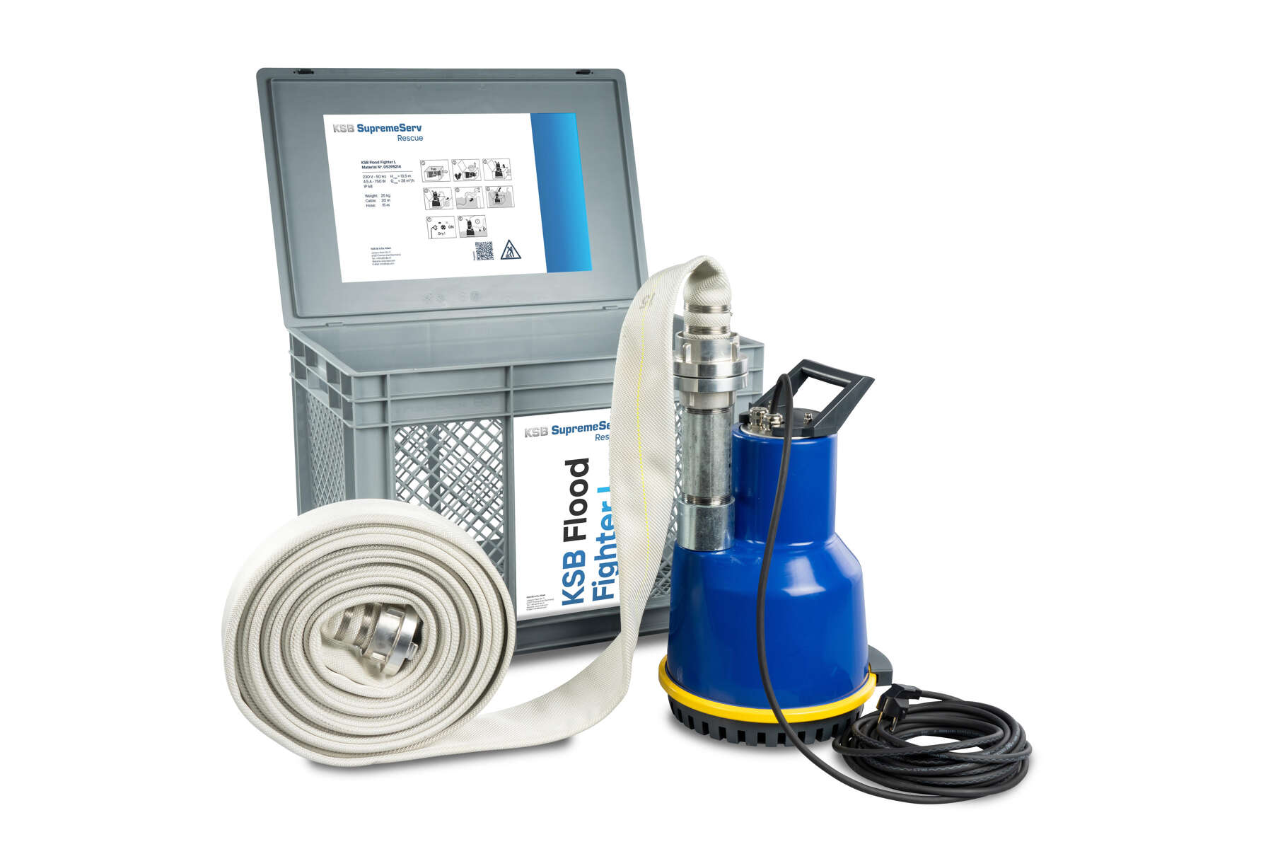 Der KSB Flood Fighter L ist ein qualitativ hochwertiges Plug-and-Play-Entwässerungspaket