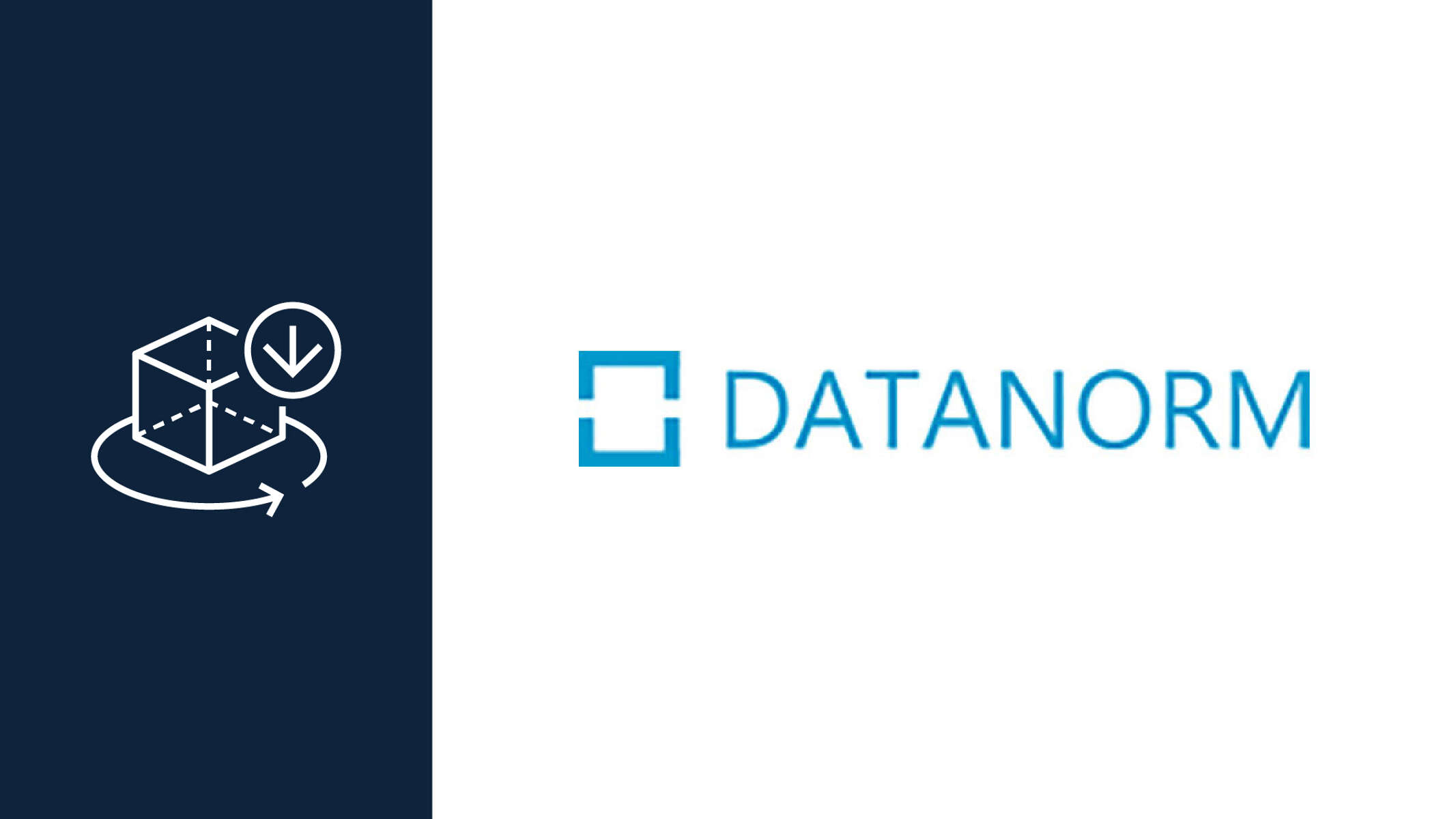 DATANORM data records for building services are downloaded on a laptop.