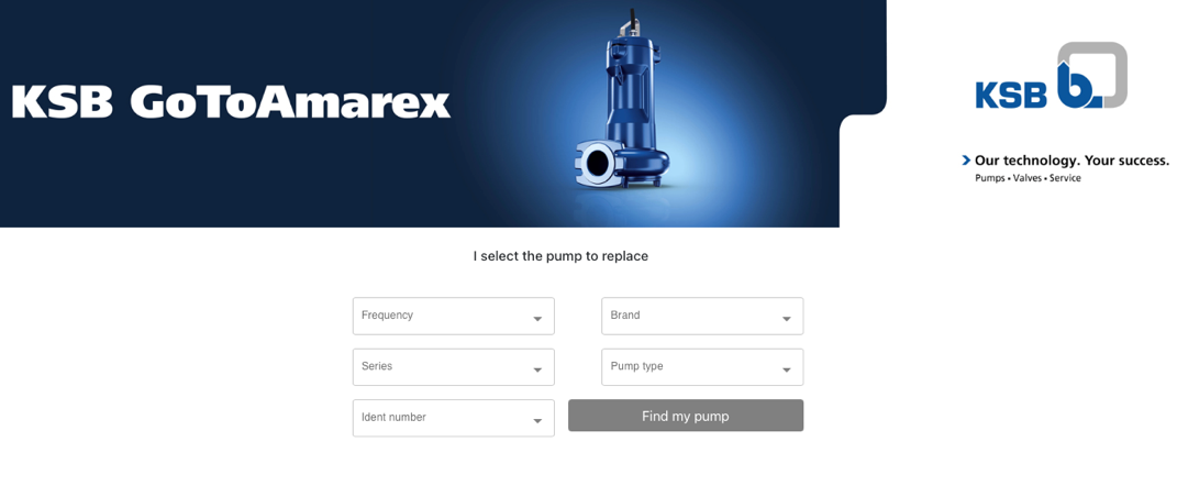 Auswahl der Pumpe in der Web-App