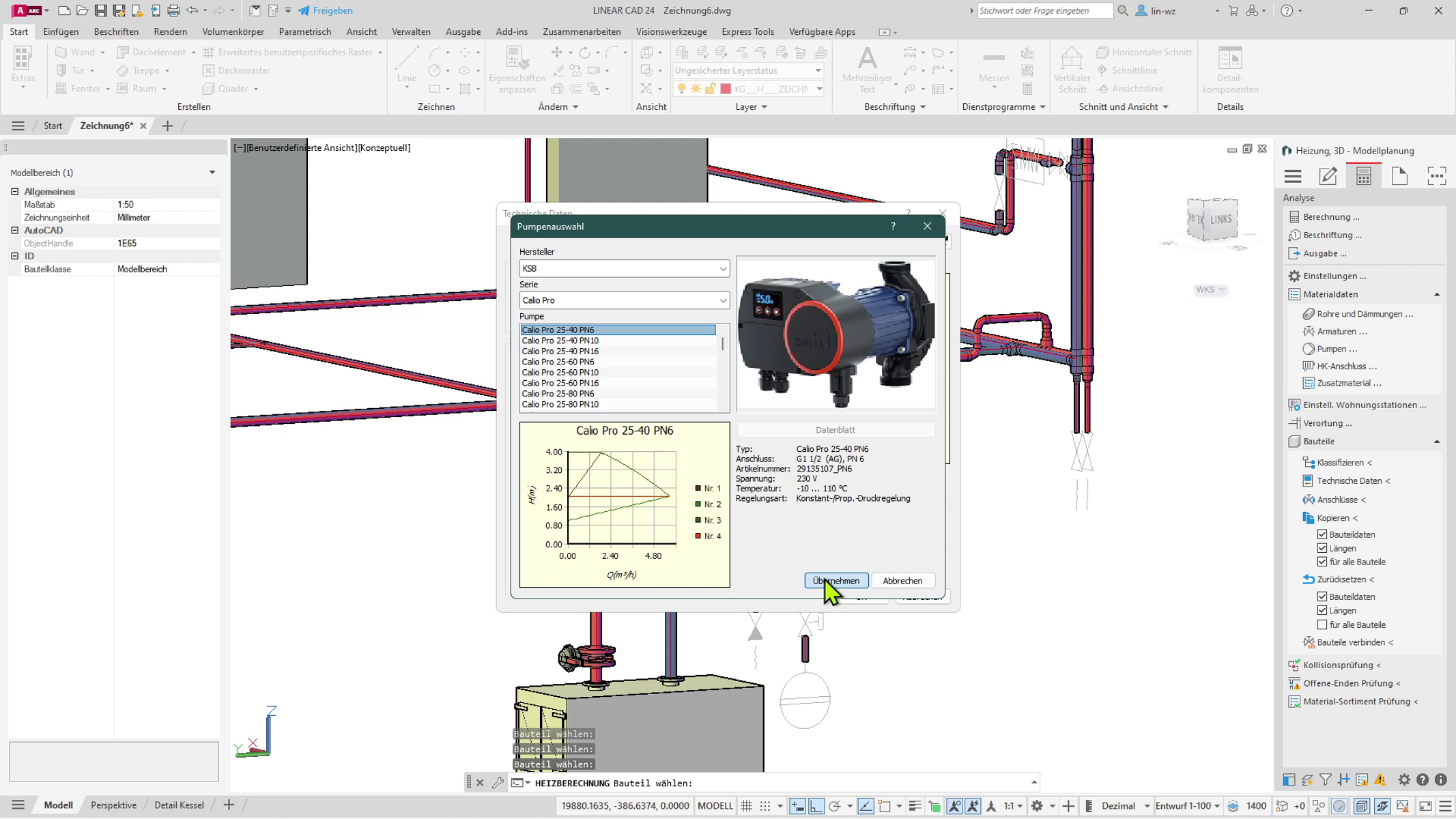 Installationsvorgang von KSB-Produktdatensätzen