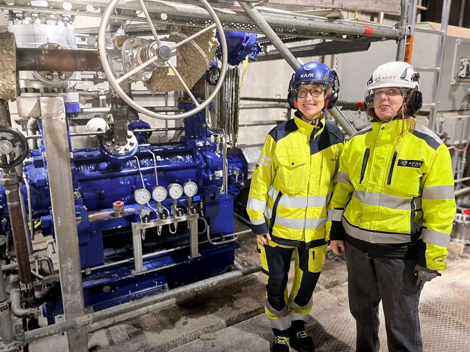 Projektansvariga från KSB och Stora Enso Skoghall