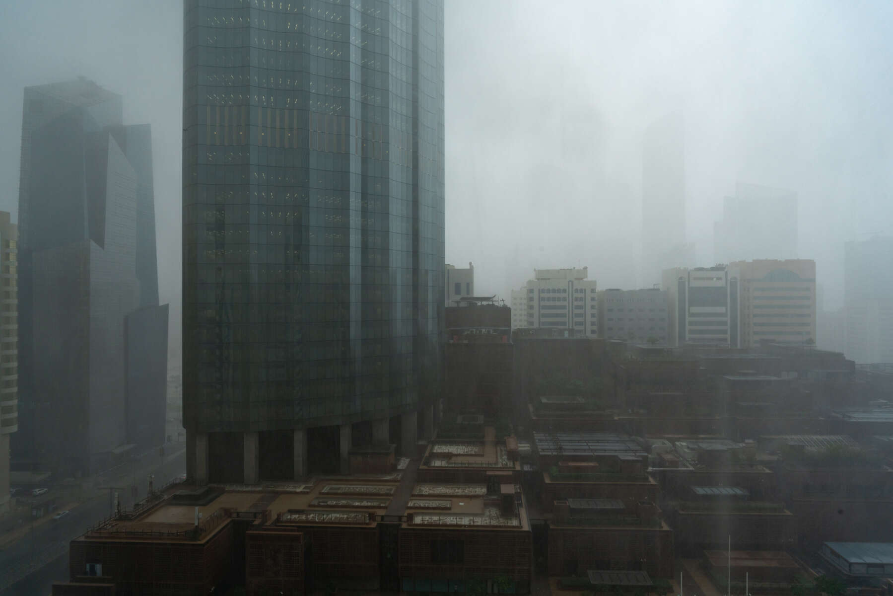 A flooded street in the city of Sharjah in April 2024