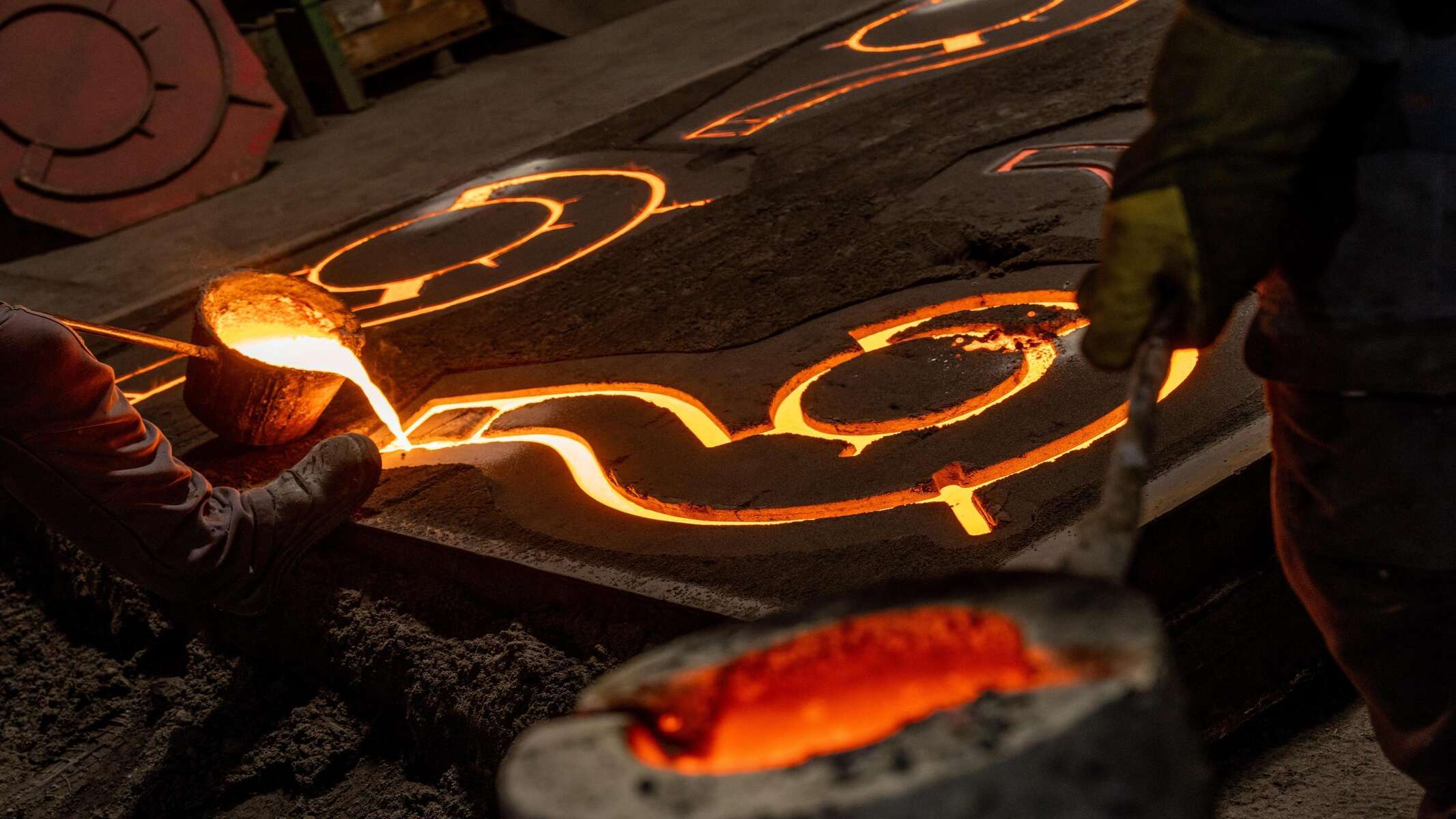 Einblick in die Pegnitzer Gießerei: Abguss – Detailaufnahme