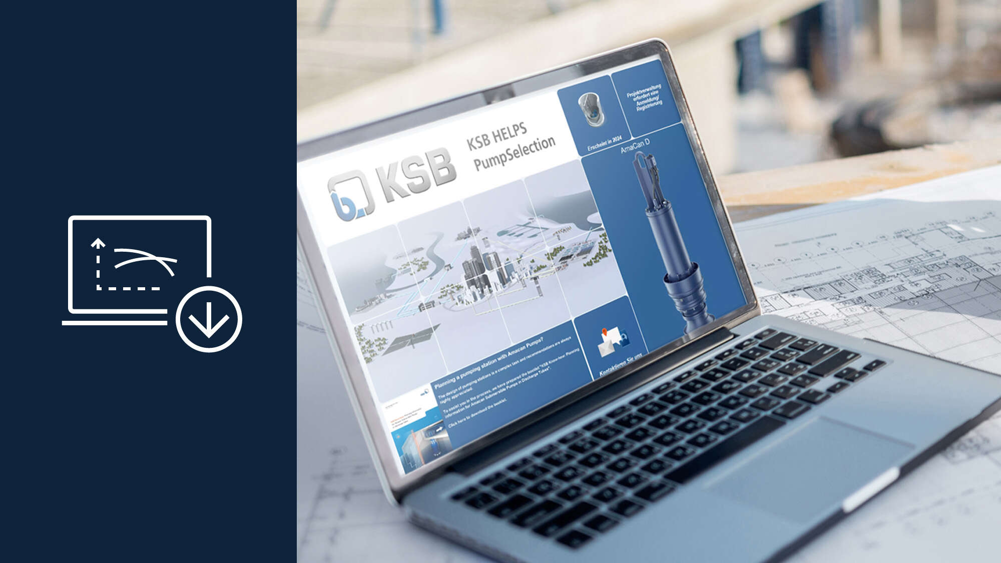O software KSB HELPS PumpSelection auxilia no dimensionamento de bombas de água e águas residuais da KSB.