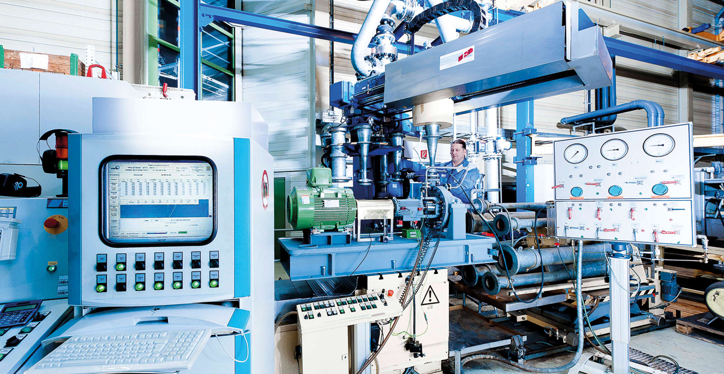 Pumpen-Prüffeld im KSB-Werk Pegnitz