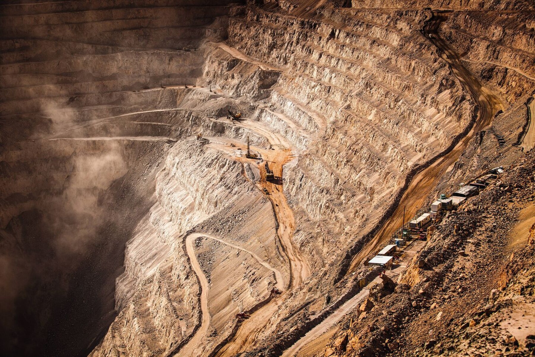 Tagebau in einer Kupfermine