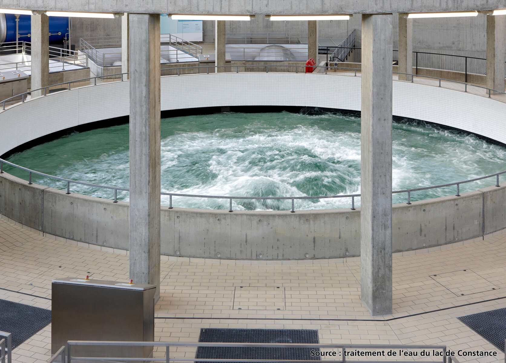 Spring basin in waterworks