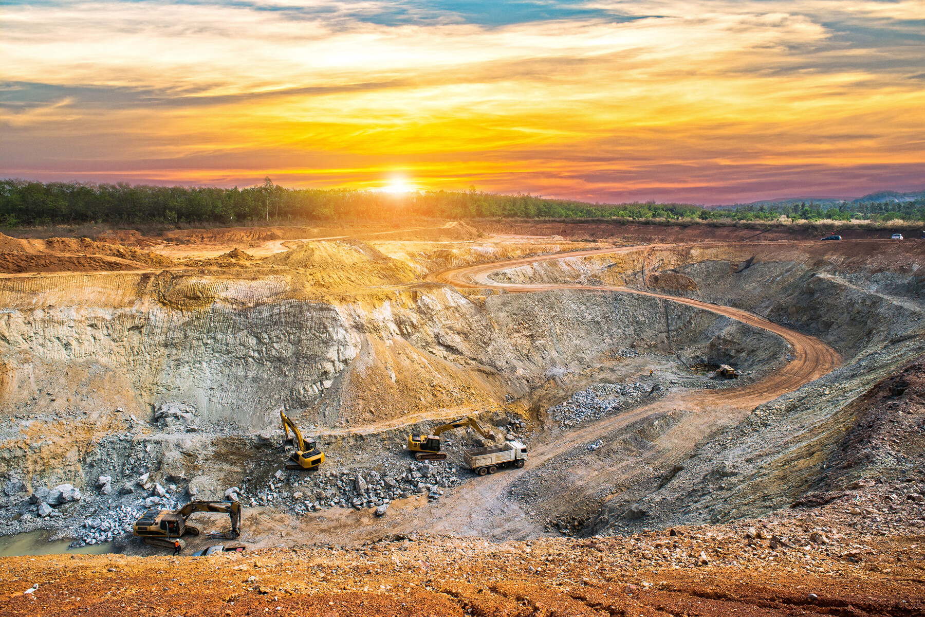 Open pit copper mine