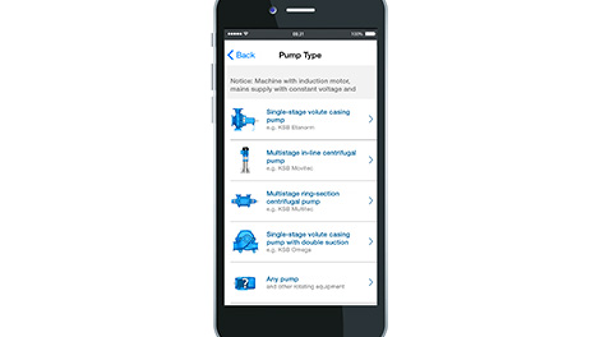Smartphone with KSB Sonolyzer® app