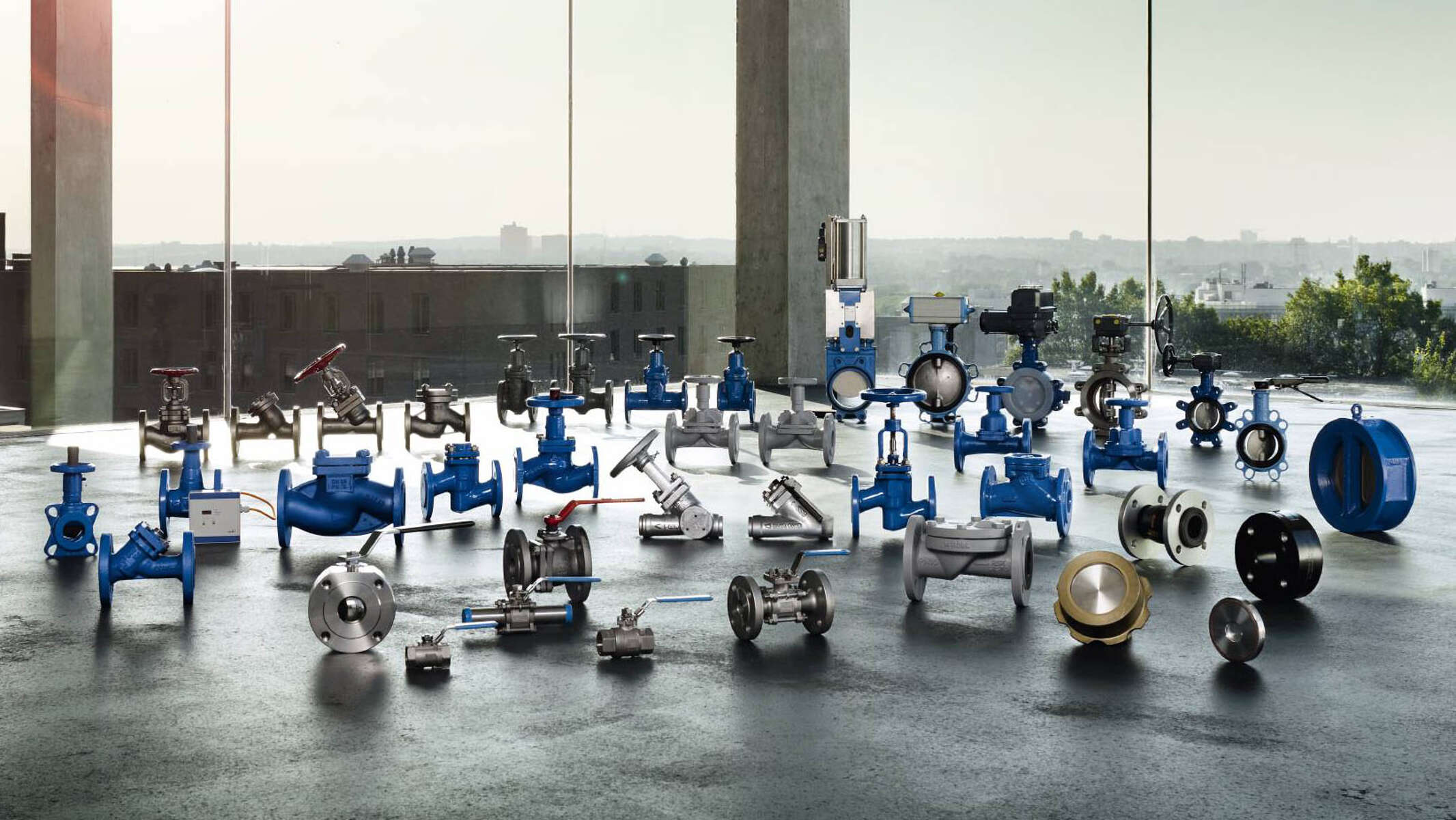 Shut-off valves, gate valves, butterfly valves, ball valves