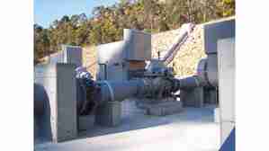 Water transport pump of the series RDLO WPS77 pumping station with water transport pumps of the RDLO series