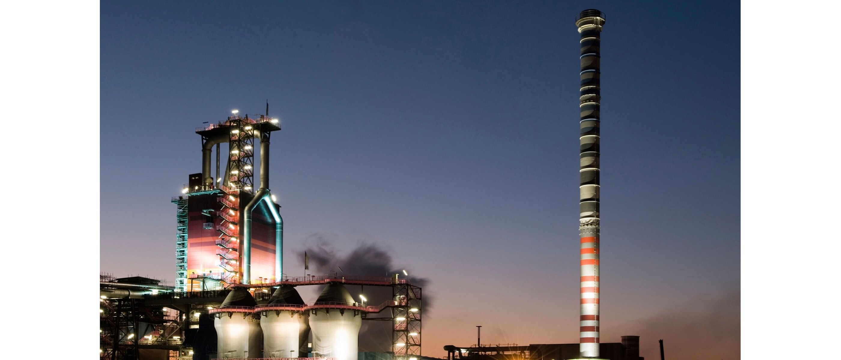 Industrial estate at dusk