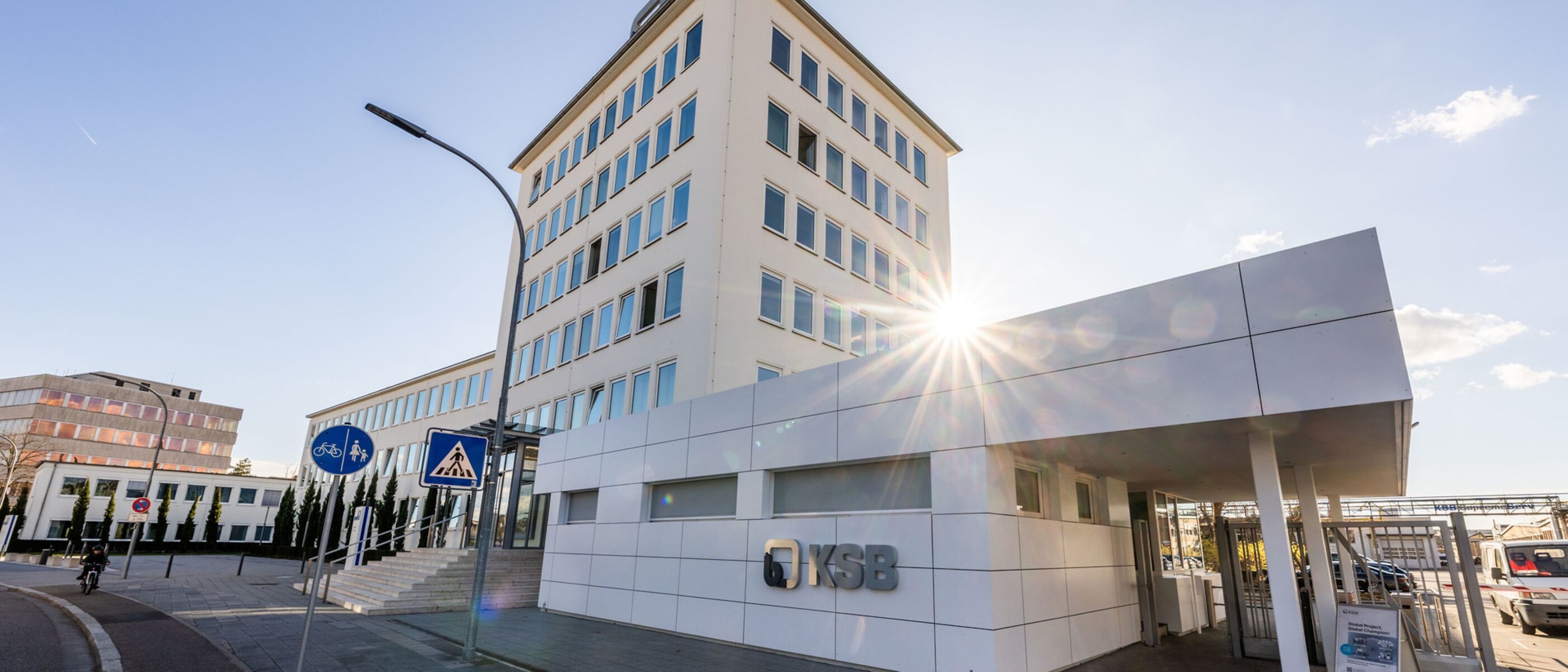 KSB main entrance and office buildings