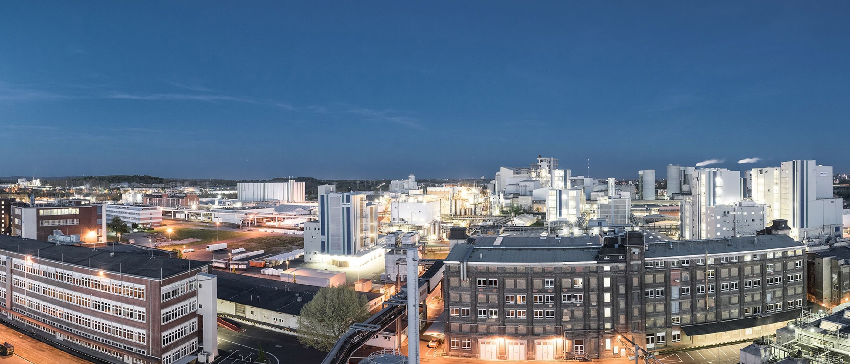 The Kalle-Albert Industrial Park premises at night